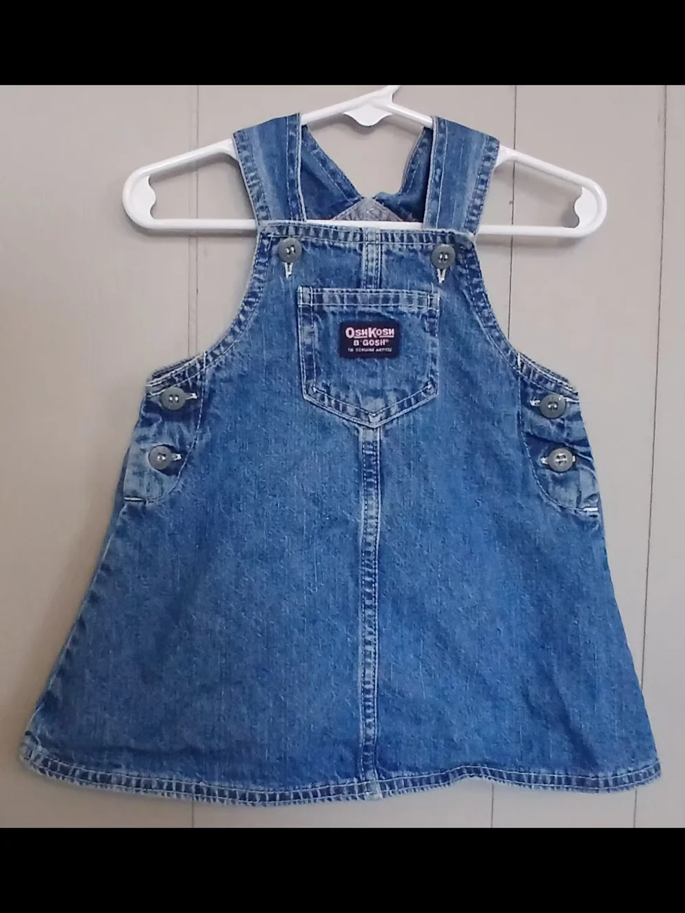 OshKosh Vintage Girls 18 Months Dress Overalls
